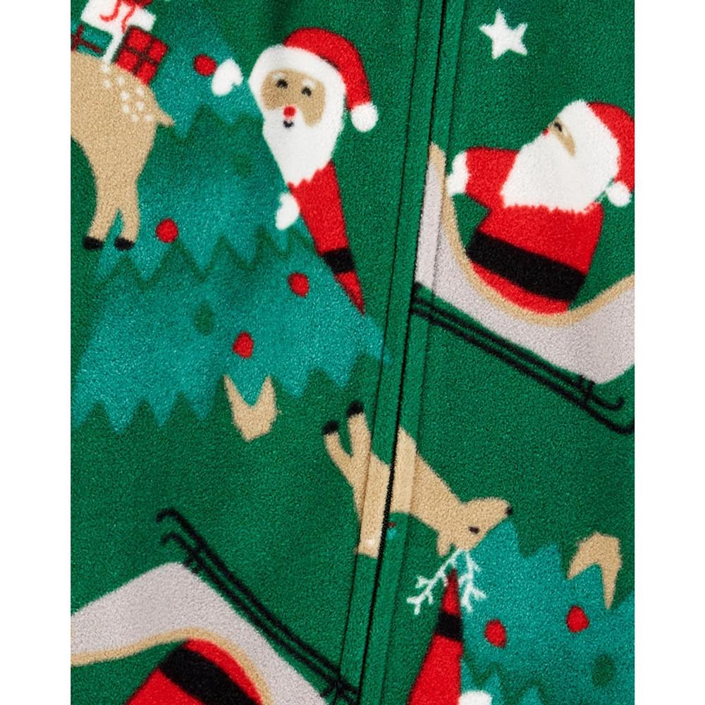 Baby One-Piece Santa Fleece Footie Pajama商品第3张图片规格展示