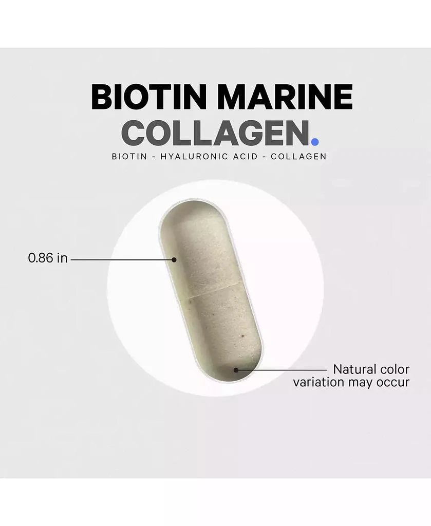 商品Codeage|Wild Caught Biotin Marine Collagen Peptides Capsules, Vitamin C, E & Hyaluronic Acid - 120ct,价格¥247,第5张图片详细描述