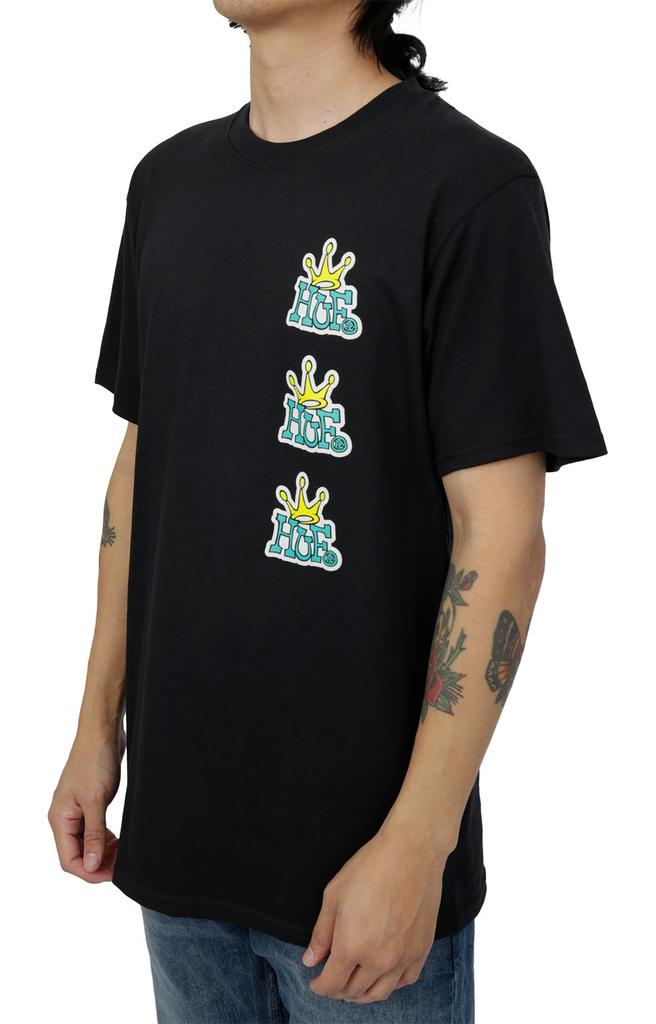 Huf Stack Crown T-Shirt - Black商品第2张图片规格展示
