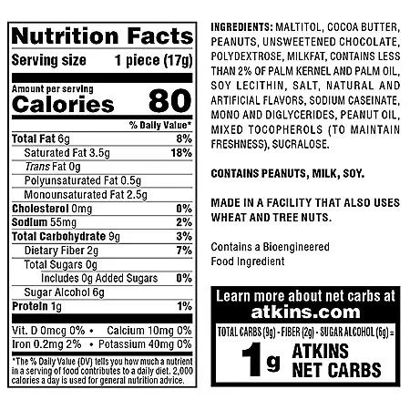 商品Atkins|Atkins Endulge Peanut Butter Cups Pack, Keto Friendly (44 ct.),价格¥160,第2张图片详细描述