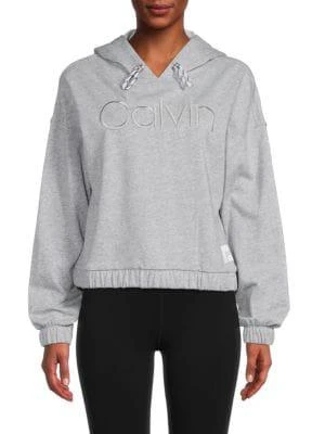商品Calvin Klein|Heathred Embroidered Logo Hoodie,价格¥280,第1张图片
