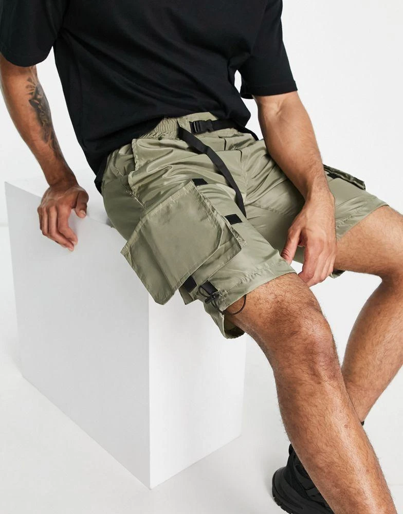 商品American Stitch|American Stitch cargo shorts in stone,价格¥215,第3张图片详细描述