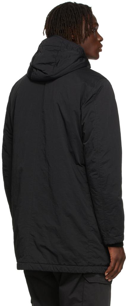 Black Nylon Twill Hyper Dense Coat商品第3张图片规格展示