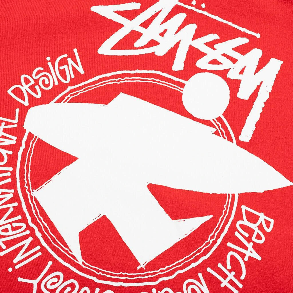 商品STUSSY|Stussy Beach Roots Hoodie - Red,价格¥839,第4张图片详细描述