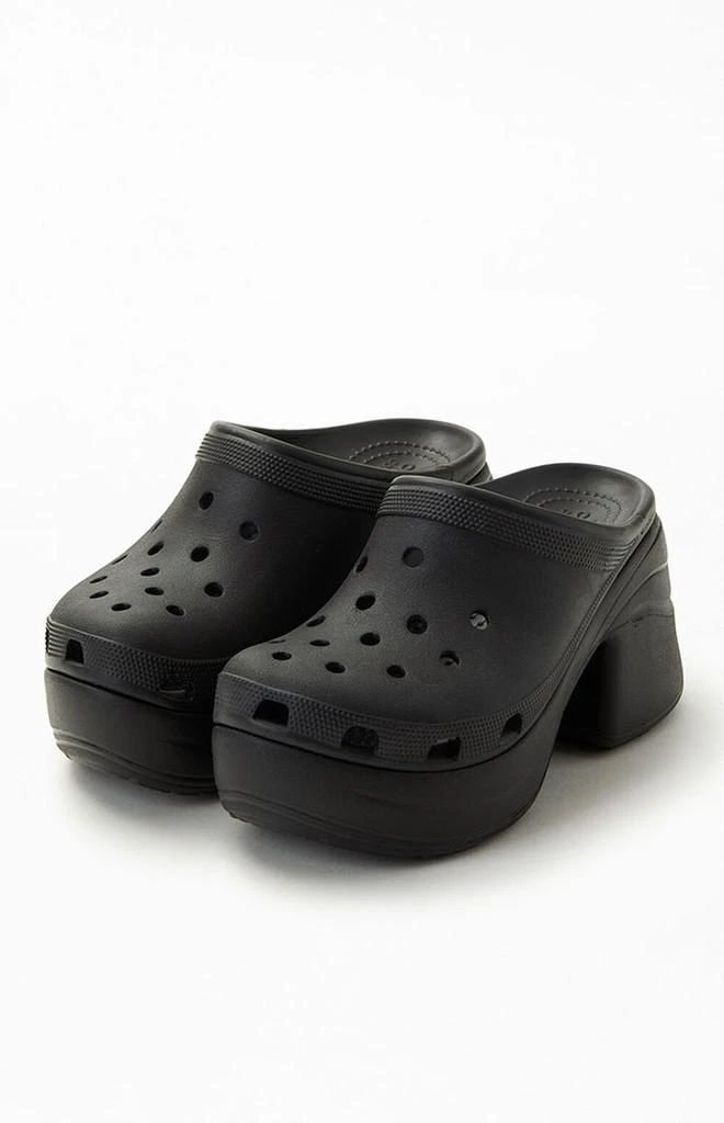 商品Crocs|Women's Black Siren Heeled Mules,价格¥563,第2张图片详细描述