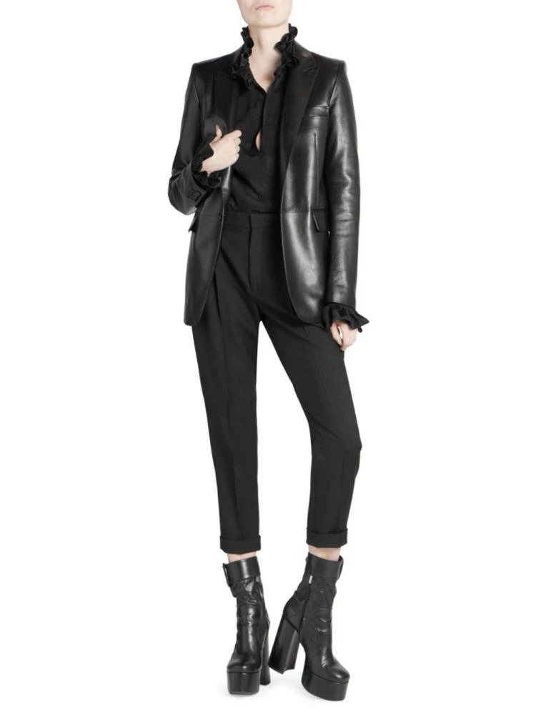 商品Yves Saint Laurent|Saint Laurent - Long Leather Blazer,价格¥13409,第5张图片详细描述