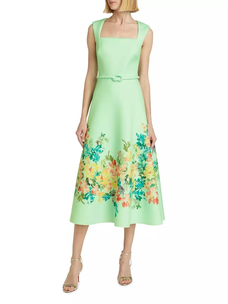 商品Badgley Mischka|Floral Neoprene Cocktail Dress,价格¥1979,第3张图片详细描述