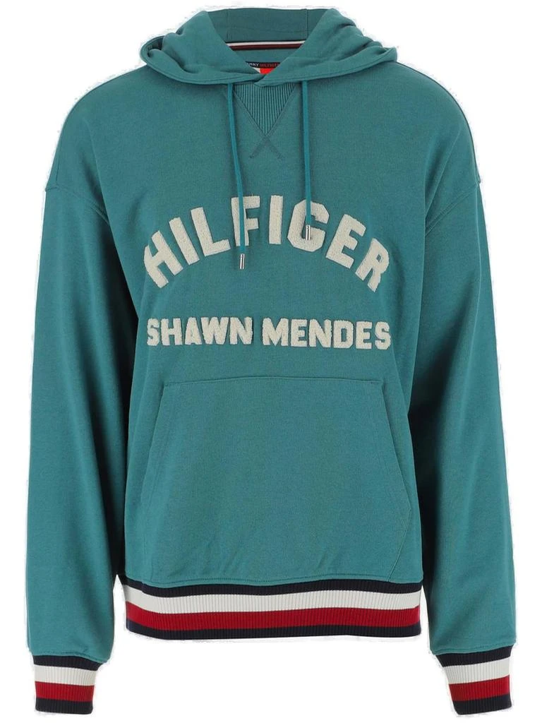 商品Tommy Hilfiger|Tommy Hilfiger X Shawn Mendes Logo-Patch Drawstring Hoodie,价格¥1187,第1张图片