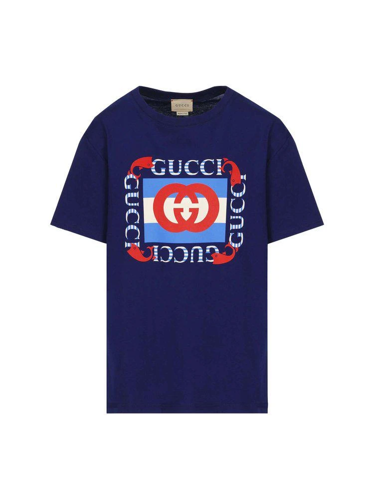 商品Gucci|Gucci Kids Logo Printed Crewneck T-Shirt,价格¥1169,第1张图片