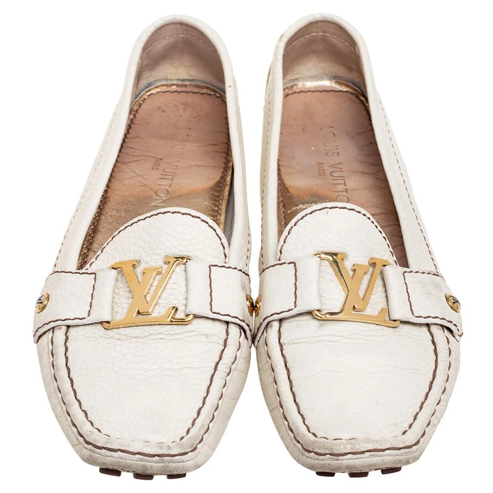 商品[二手商品] Louis Vuitton|Louis Vuitton Cream Leather Monte Carlo Loafers Size 37.5,价格¥2882,第3张图片详细描述