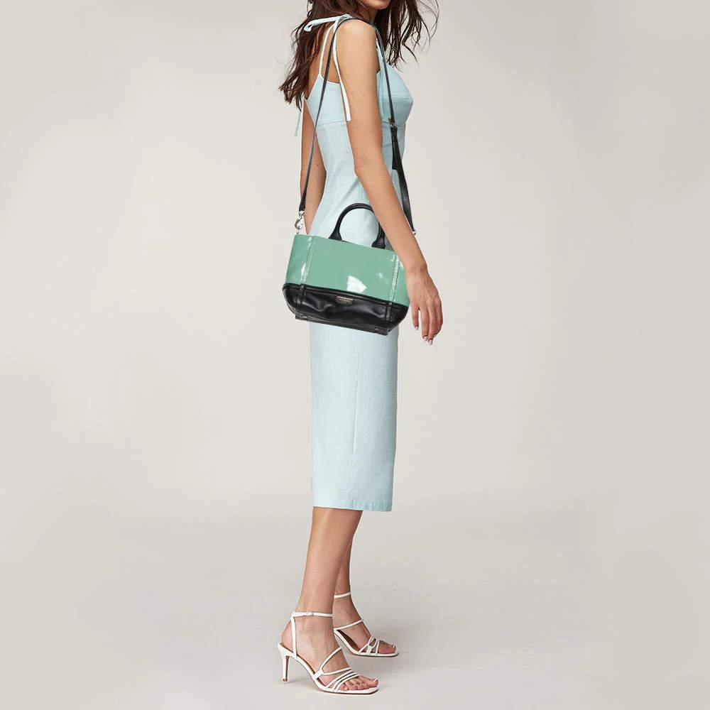 商品[二手商品] Kate Spade|Kate Spade Mint Green/Black Patent and Leather Chelsea Park Gigi Tote,价格¥1524,第2张图片详细描述