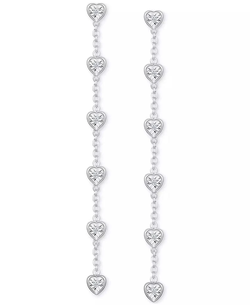 3-Pc. Set Diamond Heart Station Collar Necklace, Bracelet & Linear Drop Earrings (1/5 ct. t.w.) in Sterling Silver 商品