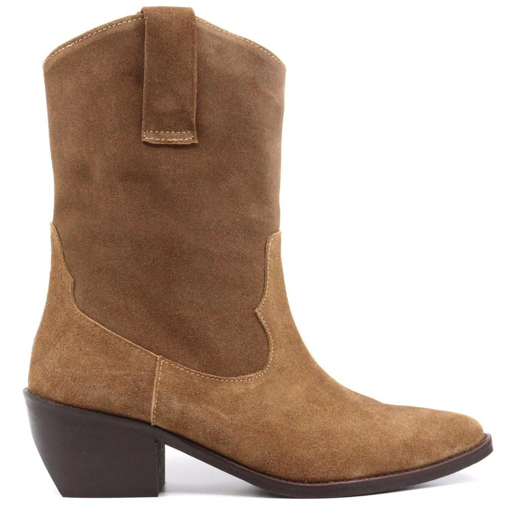 商品Ateliers|Women's Dolly Boots In Tan Suede,价格¥891,第3张图片详细描述