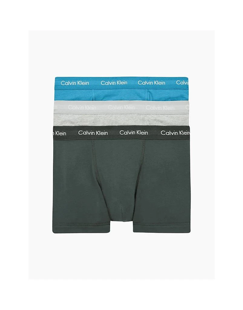商品Calvin Klein|Calvin Klein 3 Pack Of Boxer Briefs S, Colour: Teal Grey &,价格¥276,第1张图片