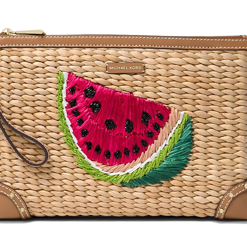 Michael Kors 迈克高仕 女士棕褐色手拿包 32S8GMBC8W-Natultrapnk 商品