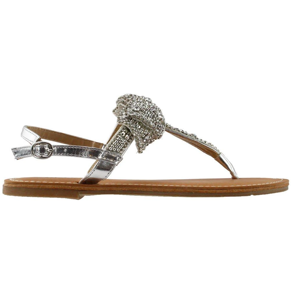 商品Dolce by Mojo Moxy|Sienna Rhinestone Flat T-Strap Sandals,价格¥74,第1张图片