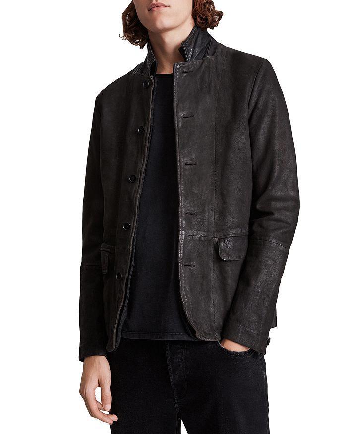商品ALL SAINTS|Survey Regular Fit Leather Blazer,价格¥4910,第3张图片详细描述