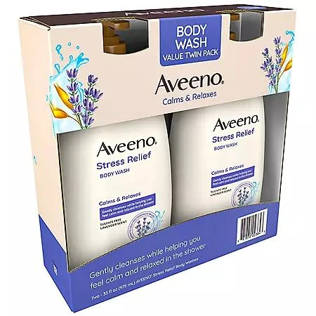 商品Aveeno|Aveeno Stress Relief Body Wash, 33 fl. oz., 2 pk.,价格¥164,第5张图片详细描述