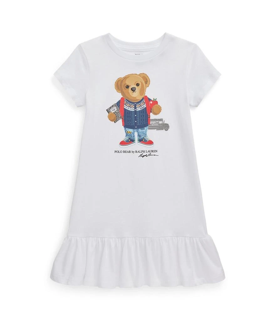 商品Ralph Lauren|Logo Cotton Jersey Tee Dress (Little Kids),价格¥443,第1张图片