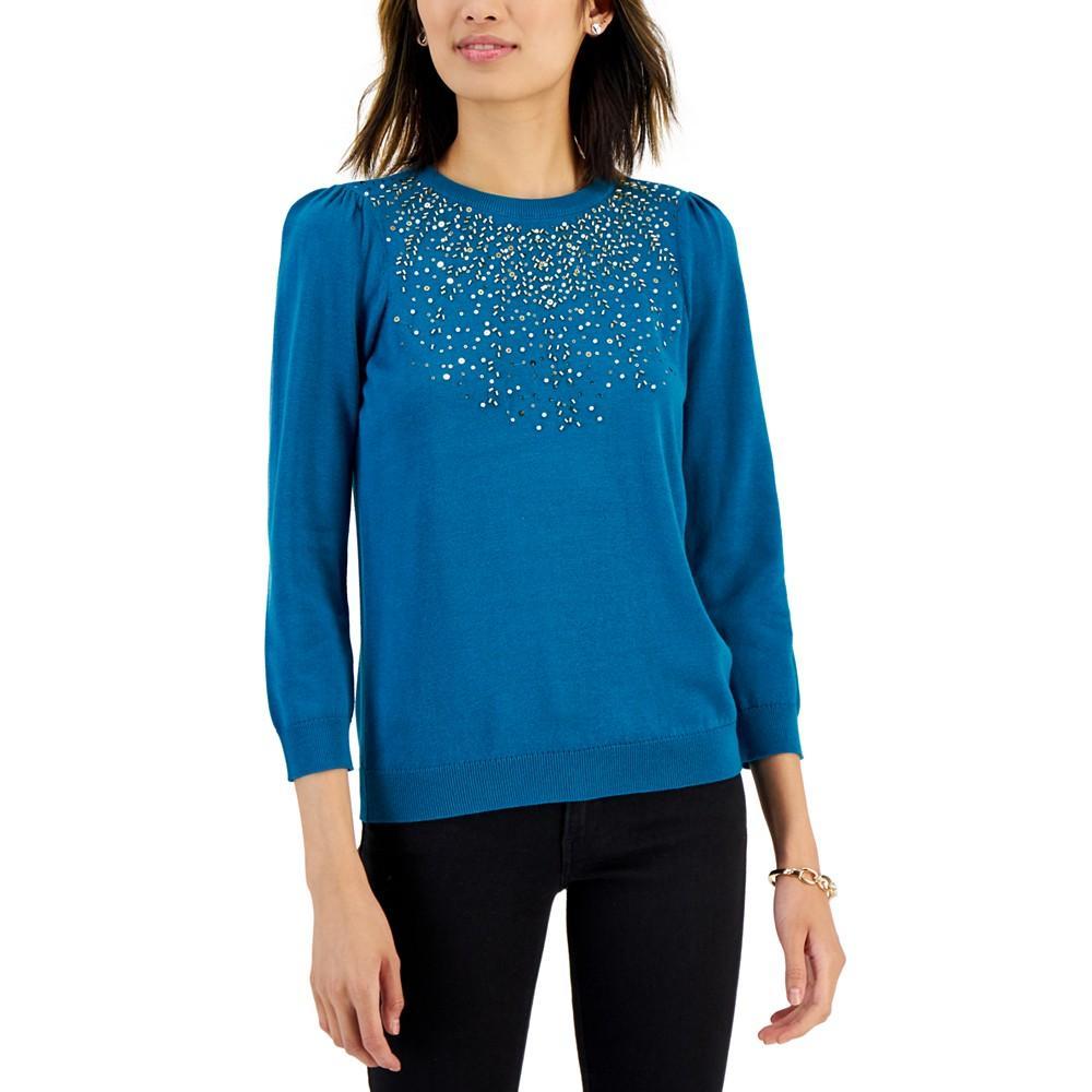 商品Charter Club|Women's Embellished Sweater, Created for Macy's,价格¥291,第1张图片