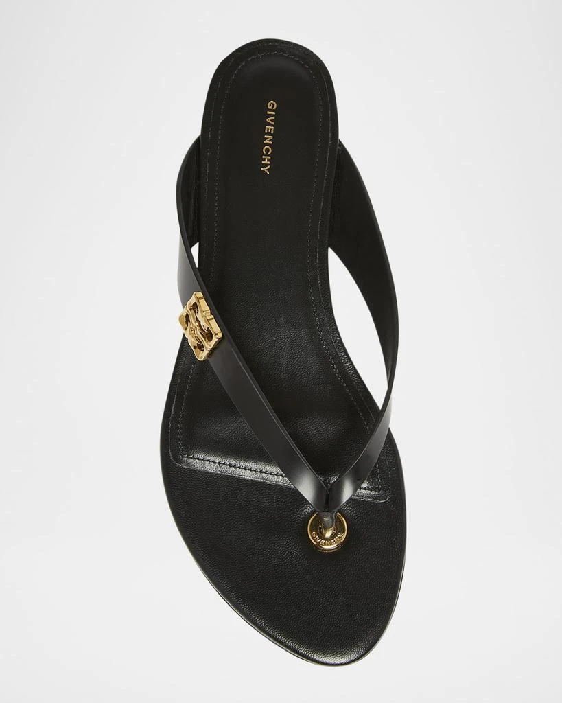 商品Givenchy|4G Liquid Leather Thong Sandals,价格¥3680,第4张图片详细描述