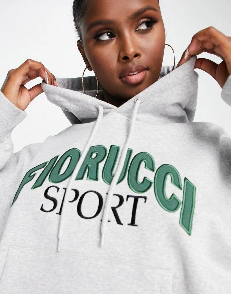商品Fiorucci|Fiorucci sport relaxed hoodie with logo in grey,价格¥1367,第3张图片详细描述