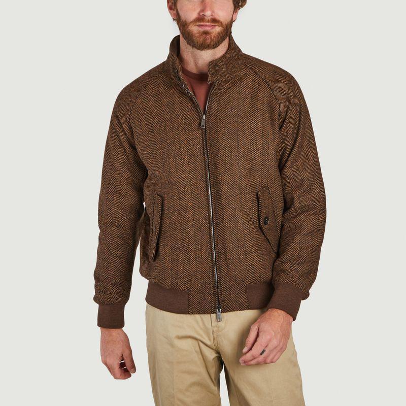 商品Baracuta|G9 AF Blend Wool Jacket Marron à Chevrons Baracuta,价格¥3749,第1张图片