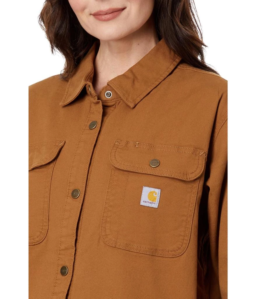 商品Carhartt|Rugged Flex® Loose Fit Canvas Fleece-Lined Shirt Jacket,价格¥506,第3张图片详细描述