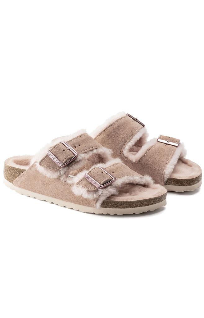 Birkenstock | (1020411) Arizona Shearling Sandals - Light Rose 600.38元 商品图片