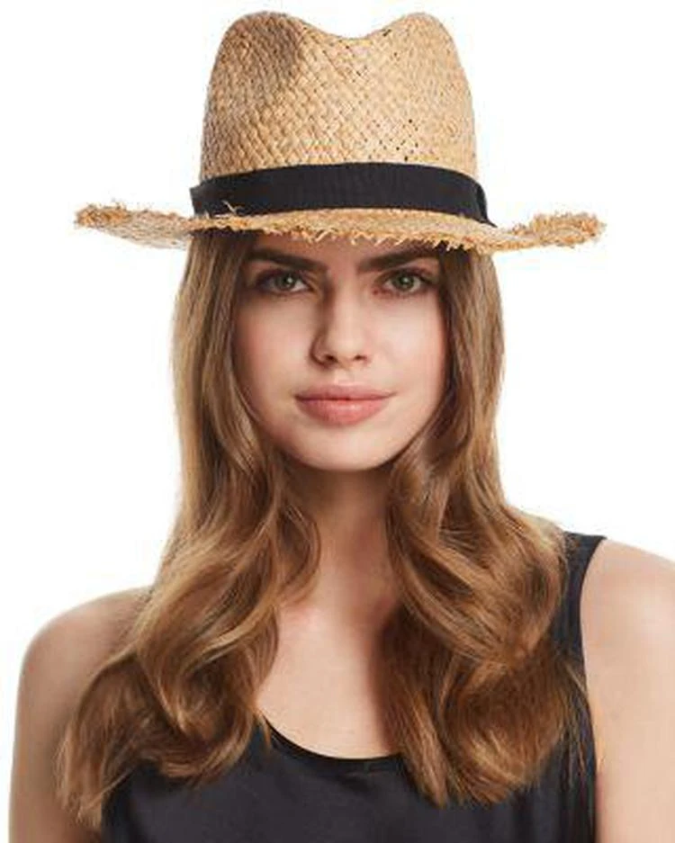 商品AQUA|Frayed Panama Hat - 100% Exclusive,价格¥266,第1张图片