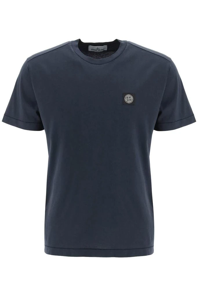 商品Stone Island|T-SHIRT WITH LOGO PATCH,价格¥527,第1张图片