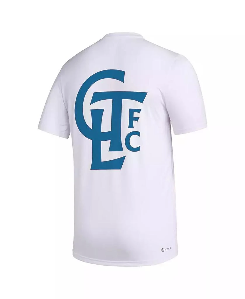 商品Adidas|Men's White Charlotte FC Team Jersey Hook AEROREADY T-shirt,价格¥299,第3张图片详细描述