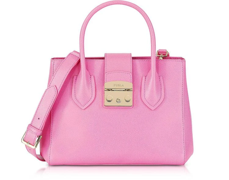 商品Furla|Furla 芙拉 兰花色皮革Metropolis小号手提包,价格¥1438,第1张图片