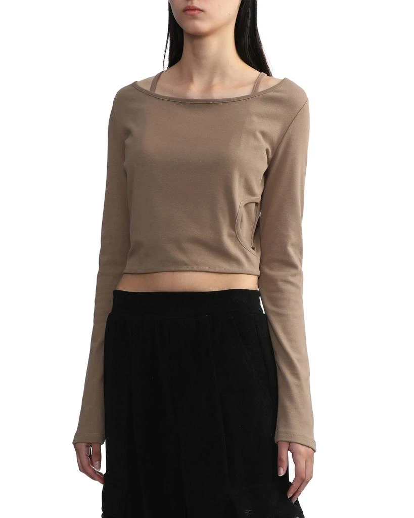 商品VESTA PINK|Cropped long-sleeve top,价格¥153,第3张图片详细描述