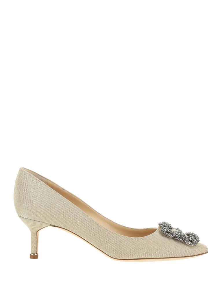 商品Manolo Blahnik|Manolo Blahnik Hangisi FMC Glitter 050 Pumps Shoes,价格¥8794,第1张图片