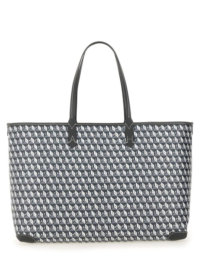 トートバッグ Anya Hindmarch BORSA TOTE \"I AM PLASTIC BAG\" (194839 BLACK) I Am A Plastic Bag Zipped Motif Tote | Anya Hindmarch US