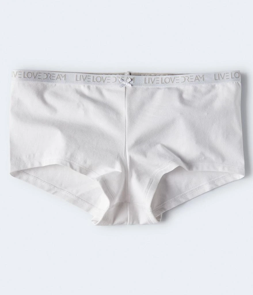 商品Aeropostale|Aeropostale Women's Solid Logo Cotton Boyshort Gray,价格¥37,第2张图片详细描述