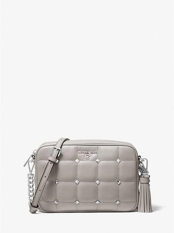 商品Michael Kors|Jet Set Medium Studded Quilted Leather Camera Bag,价格¥1356,第1张图片