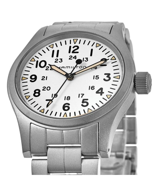 Hamilton Khaki Field Mechanical White Dial Steel Men's Watch H69439111商品第2张图片规格展示