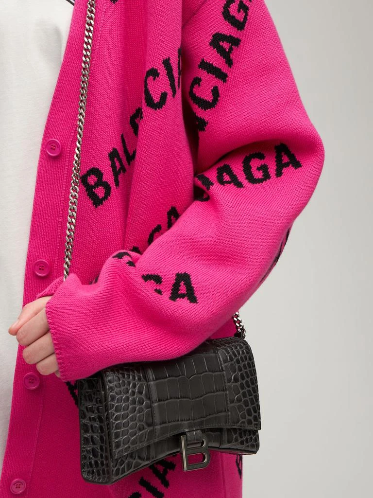 商品Balenciaga|Hourglass Embossed Leather Chain Wallet,价格¥13415,第2张图片详细描述