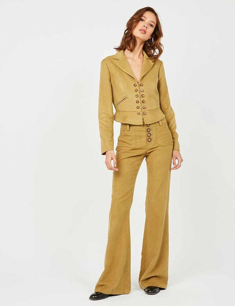 商品INES DE LA FRESSANGE|Charlotte khaki trousers,价格¥1555,第1张图片