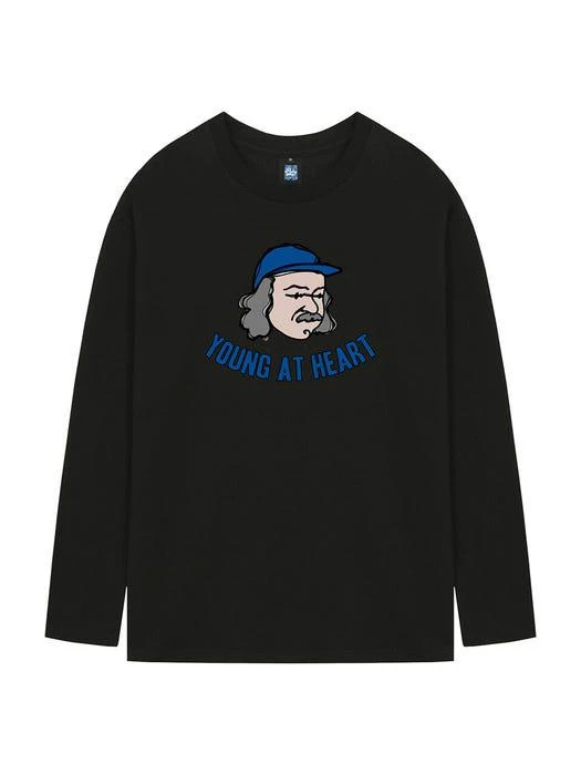 商品RADINEO|YOUNG AT HEART BLACK LONG SLEEVED T SHIRT,价格¥593,第1张图片