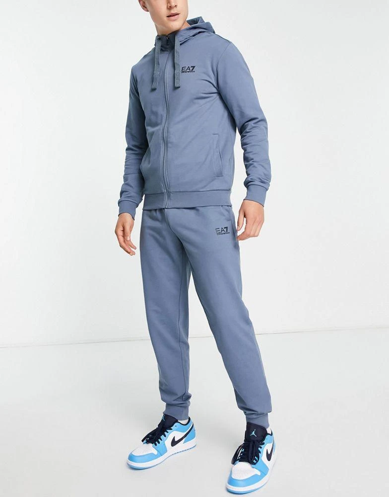 商品EA7|Armani EA7 core ID french terry hooded tracksuit in blue,价格¥1418,第1张图片