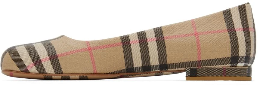 商品Burberry|Beige Vintage Check Ballerina Flats,价格¥2585,第3张图片详细描述