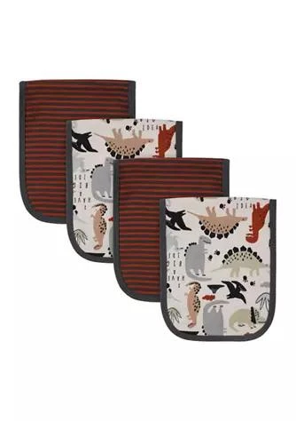商品Gerber|Baby Boys Set Of 4 Burp Blankets,价格¥75,第1张图片