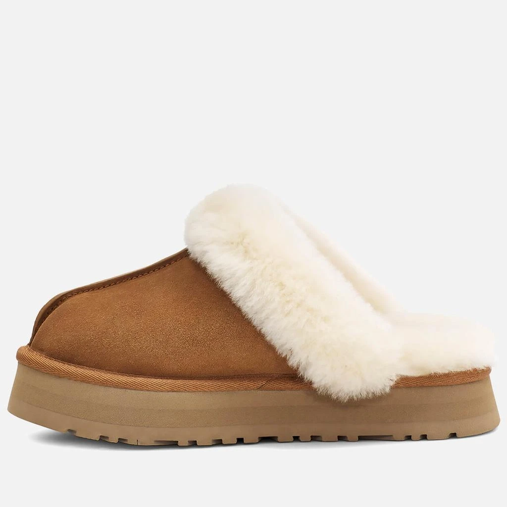 商品UGG|UGG Women's Disquette Suede/Sheepskin Slippers - Chestnut,价格¥754,第3张图片详细描述