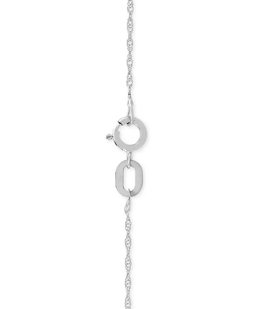 商品Macy's|Gemstone & Diamond Accent Cross 18" Pendant Necklace in 14k White Gold,价格¥2093,第4张图片详细描述