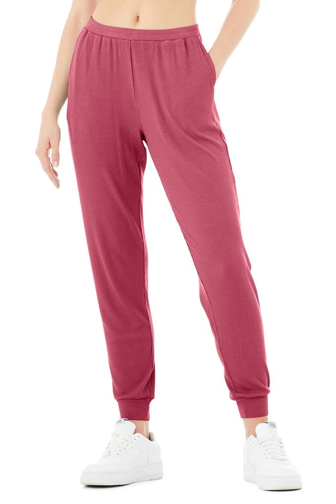 商品Alo|High-Waist Ribbed Whisper Pant - Raspberry Sorbet,价格¥626,第1张图片