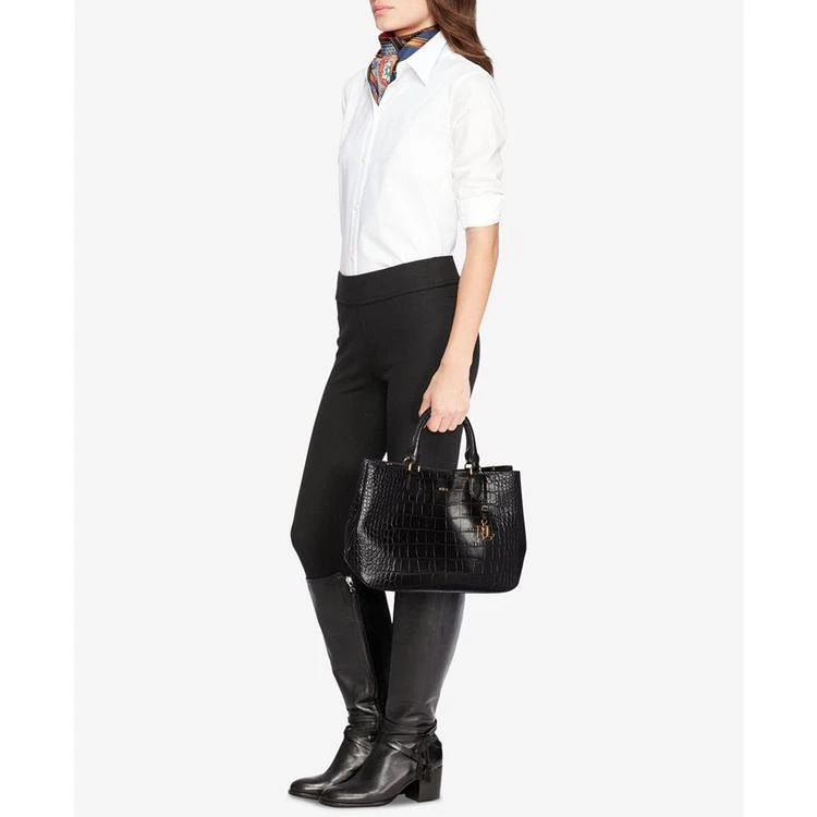 商品Ralph Lauren|Croc-Embossed Extra-Large Sabine Satchel,价格¥1324,第2张图片详细描述