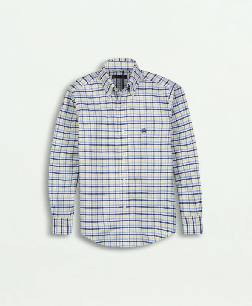 商品Brooks Brothers|Boys Non-Iron Stretch Cotton Oxford Multicolored Plaid Sport Shirt,价格¥288,第1张图片详细描述